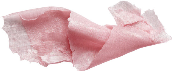 Crinkled, light-pink fabric