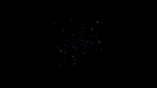 continuous slow glitter starburst eruption explosion of tiny small glittering stars that continuously evolve and burst into a gentle explosion of little space specks of stardust 4K overlay
