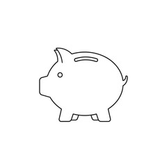 Obraz premium Minimalist Piggy Bank Illustration for Financial Savings and Budgeting
