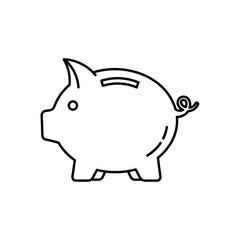 Fototapeta premium Minimalist Piggy Bank Illustration for Financial Savings Concept