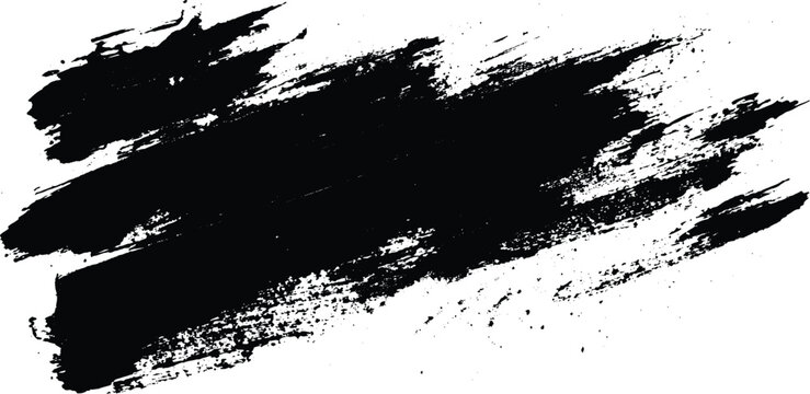 Brush Stroke texture on white background strong brush stroke graphic element Black Brush strokes
