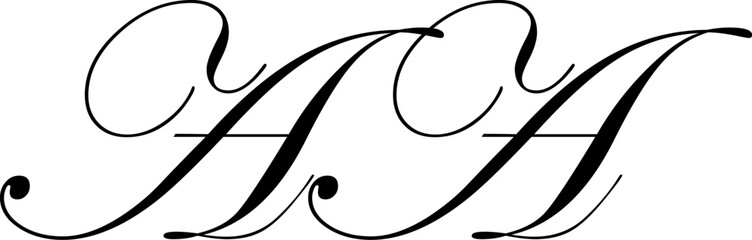 modern aa letter logo