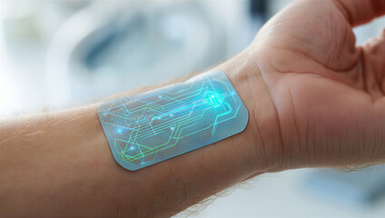 Futuristic Nano-patch for Real-time Health Monitoring on Human Skin, Medical Innovation
