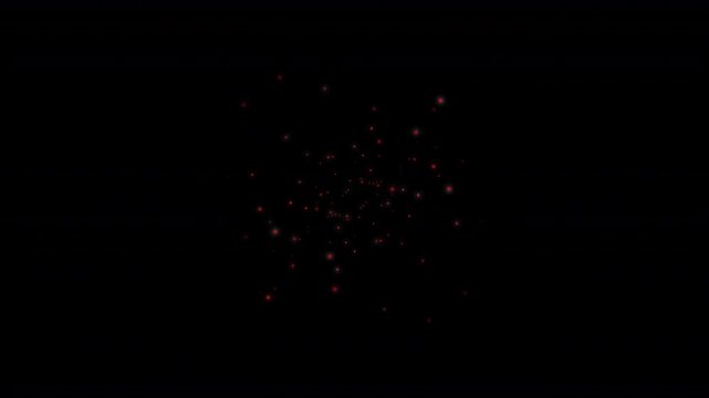 continuous slow glitter starburst eruption explosion of tiny small glittering stars that continuously evolve and burst into a gentle explosion of little space specks of stardust 4K overlay