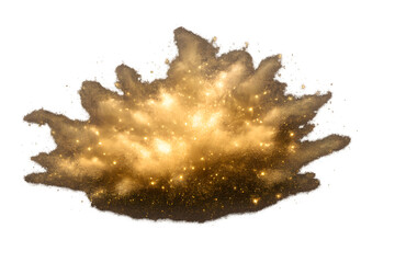 Fototapeta premium Abstract golden glitter splash and sparkling dust trail for design