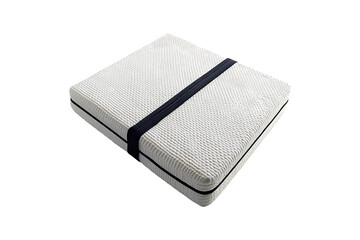 Thick white judo practice mat designed for martial training Isolated on a Transparent Background