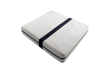 Thick white judo practice mat designed for martial training Isolated on a Transparent Background