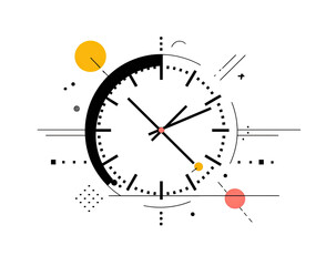 Dark space, several colored orbs