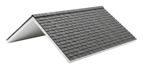 Key building materials for residential roof installation efficiency isolated on transparent background