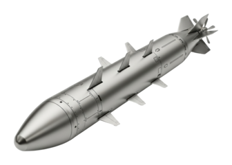 Missile technology innovations aerospace industry model conceptual isolated on transparent background