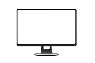 Flat-screen monitor with blank white display