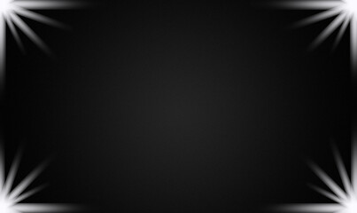 Gray Black light effect, sun light effect Abstract Grainy texture Background. Black white gray ombre gradient with soft blur, faded vignette, film grain texture, and subtle light glow.
