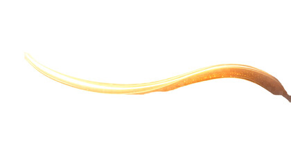 A glowing, curved, light-orange line with a soft gradient, set against a black background