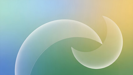 Abstract swirl shape on gradient background