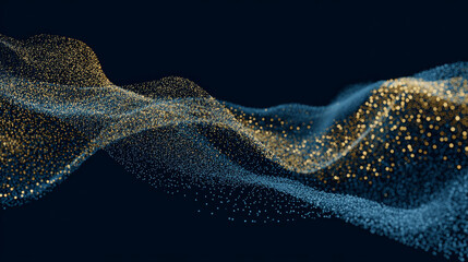 &ldquo;Elegant Abstract Wave of Small Round Particles &ndash; Dynamic Modern Design&rdquo;