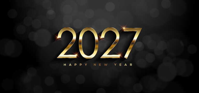 Happy New Year 2027 Greeting Card Background