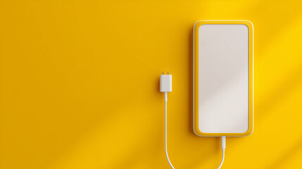 Abstract minimal phone shape digital simplicity concept unplugged