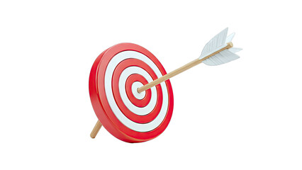 Arrow hitting the bullseye on a target