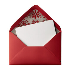 Red envelope with blank card