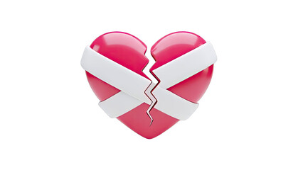 Broken Heart Bandaged - Concept of Love and Loss