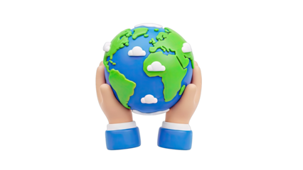 Hands Holding Earth Globe - Environmental Protection Concept