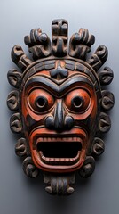 A beautifully designed mask with intricate patterns, stunning intricate detailing and elegant design