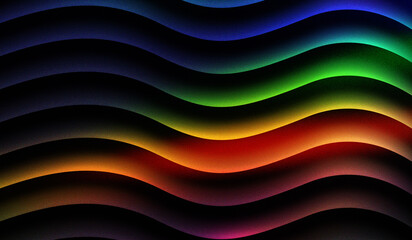 colorful wavy lines in rainbow gradient pattern