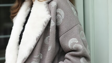 Elegant Women Cape Shawl Collection Faux Fur Trim Winter Wrap Warm Paisley Floral Poncho Luxury Reversible Shoulder Cover