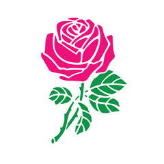 vector illustration of rose