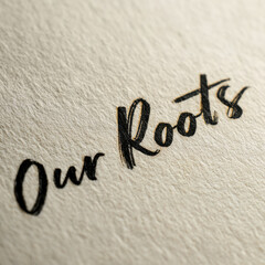 Handwritten &ldquo;Our Roots&rdquo; heritage page for Black History Month