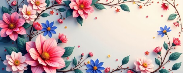 Intricate, swirling floral design in pastel hues , vibrant, soft