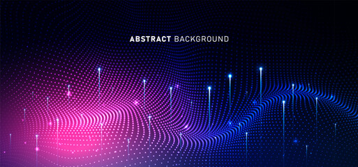 Abstract digital technology futuristic circuit blue pink background, Cyber science tech, Innovation communication future, Ai big data, internet network connection, Cloud hi-tech illustration vector