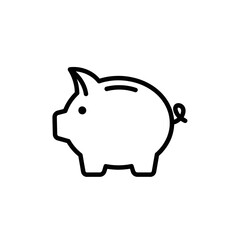 Obraz premium Simple Line Drawing of a Piggy Bank for FinancialSavings and MoneyManagement