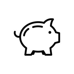 Obraz premium Simple Line Drawing of a Piggy Bank for Saving Money Concept Illustration
