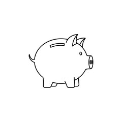 Obraz premium Simple Piggy Bank Illustration for Saving Money Concept