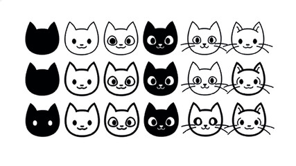 Fototapeta premium Outline Pet Avatars