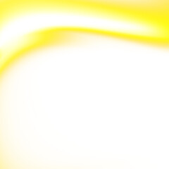 Abstract yellow curved shape perfect for design on transparent background