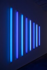 Deep Blue Audio-Reactive Light Wall