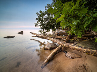 Sonnenuntergang am V&auml;tternsee in S&uuml;dschweden