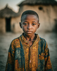 Black History Month portrait celebrating African childhood and heritage