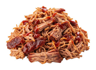 Delicious pulled pork recipe home kitchen food cozy isolated on transparent background
