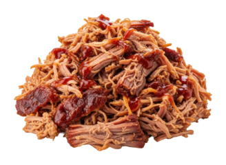 Delicious pulled pork recipe home kitchen food cozy isolated on transparent background
