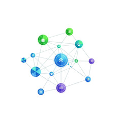 Obraz premium Network of social media icons