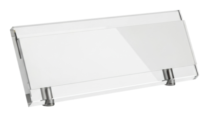 Clear display stand for retail products modern store showcase isolated on transparent background