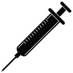 syringe vector on white background