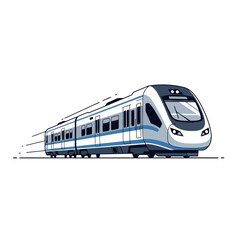 Fototapeta premium Modern high-speed train illustration