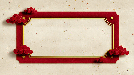 Luxury chinese background oriental festive border frame luxury chinese background with oriental festive red frame gold line and cloud decoration vintage paper background for celebration card design