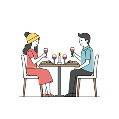 Couple celebrating anniversary dinner
