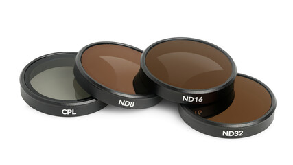 set of neutral density filters isolated