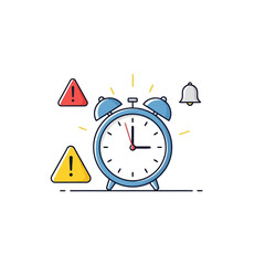 Alarm clock with warning signs